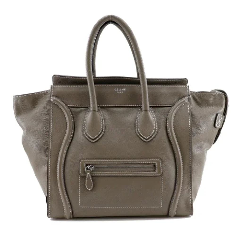 Celine Vintage Pre-owned Fabric handbags Gray Dames