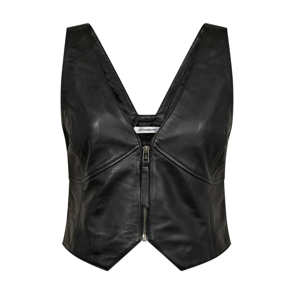 Co'Couture PhoebeCC Leren Ritsvest Black Dames
