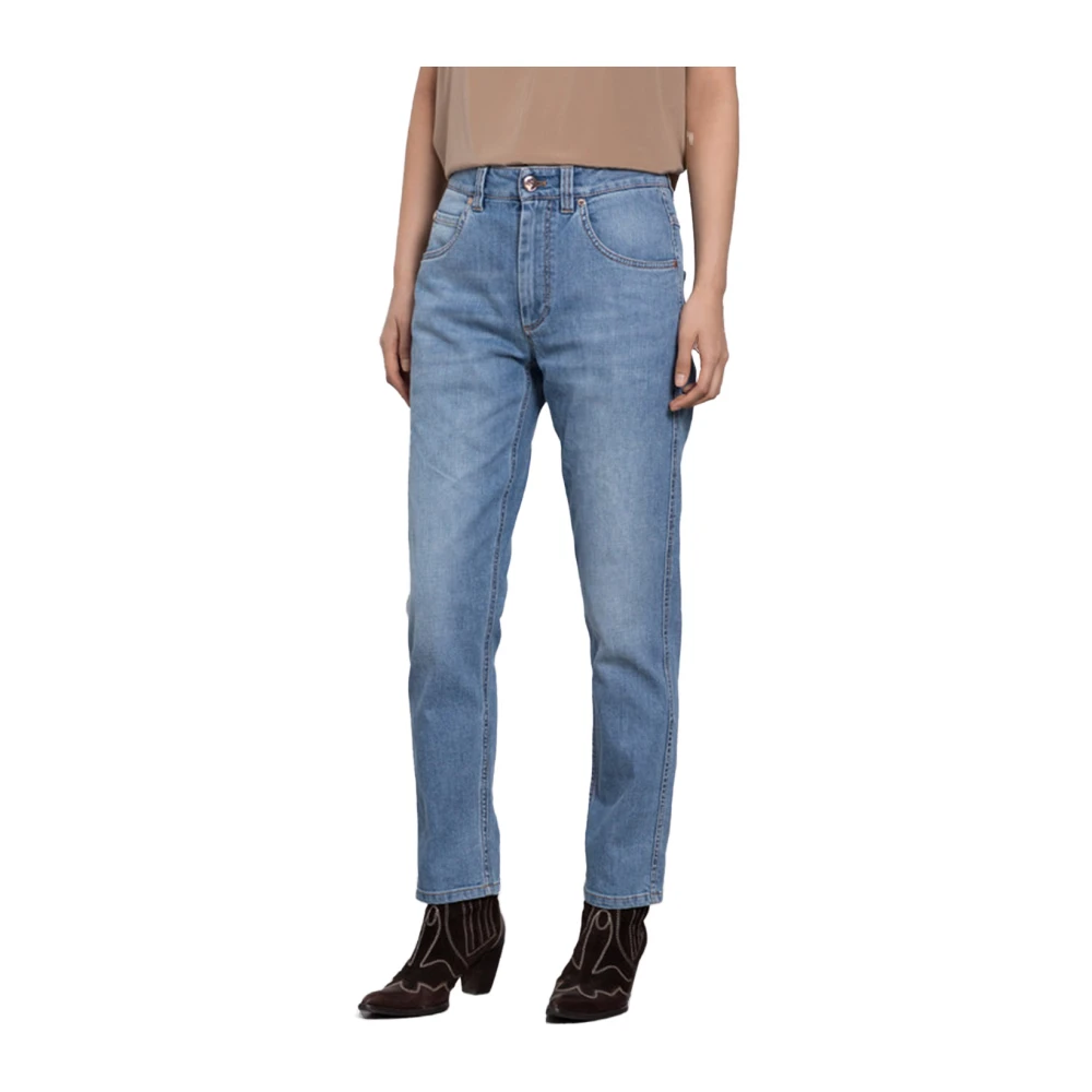 BRUNELLO CUCINELLI Stijlvolle Jeansbroek Blue Dames