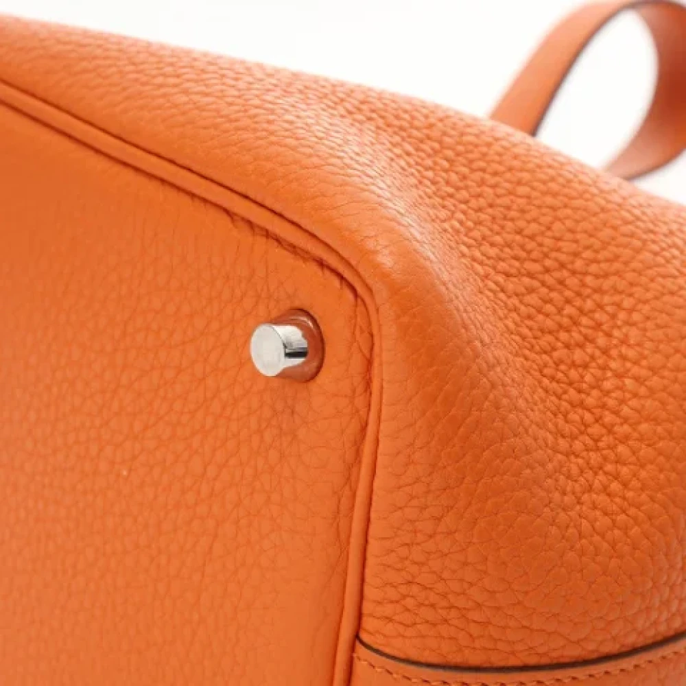 Hermès Vintage Pre-owned Leather handbags Orange Dames