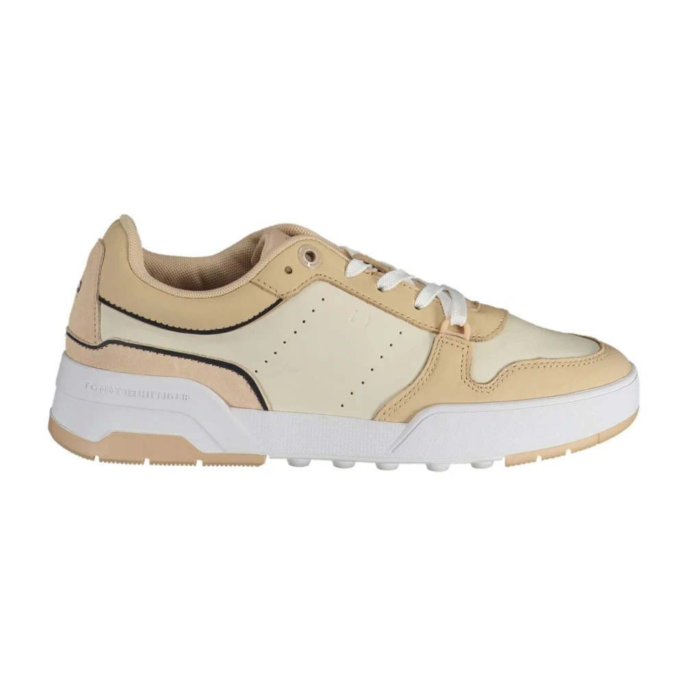 Tommy Hilfiger Women's Beige Sporty Sneakers With Logo Detail