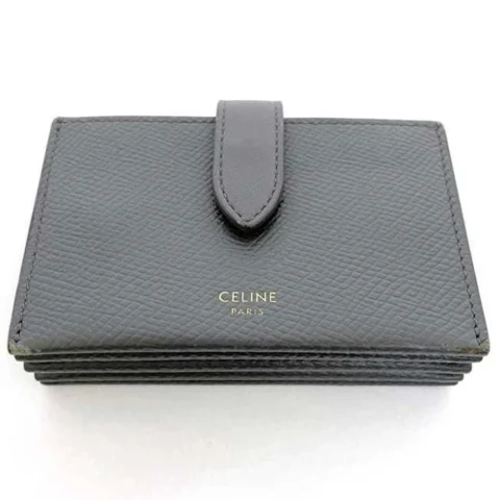 Celine Vintage Pre-owned Leather home-office Gray Dames