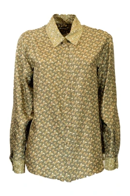 Silke Monogram Twill Skjorta