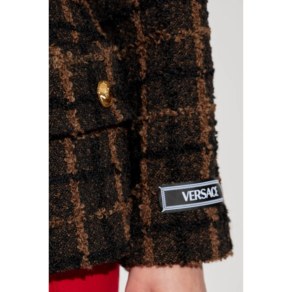Versace Double-breasted blazer Brown Dames