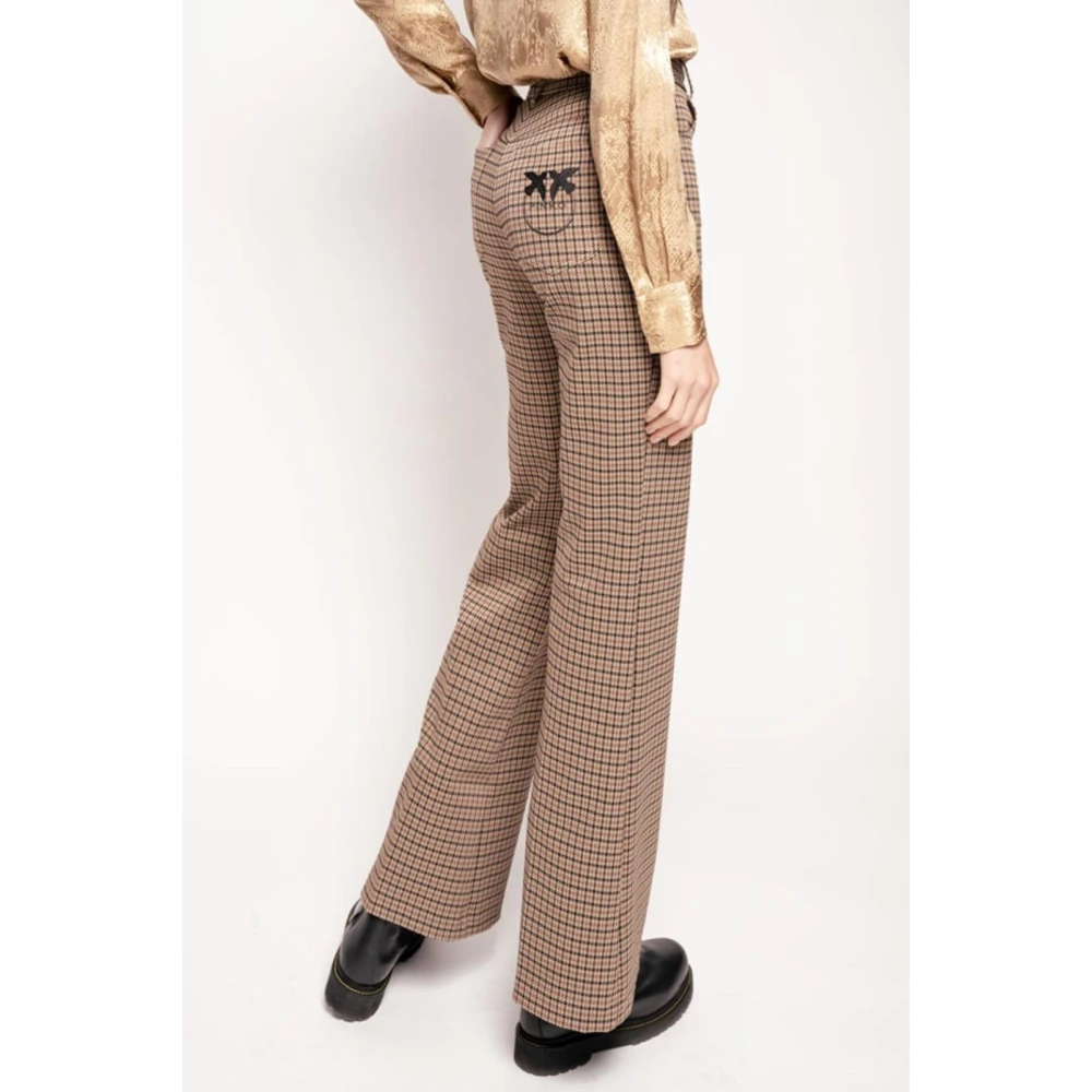 pinko Pied de Poule Broek Beige Dames