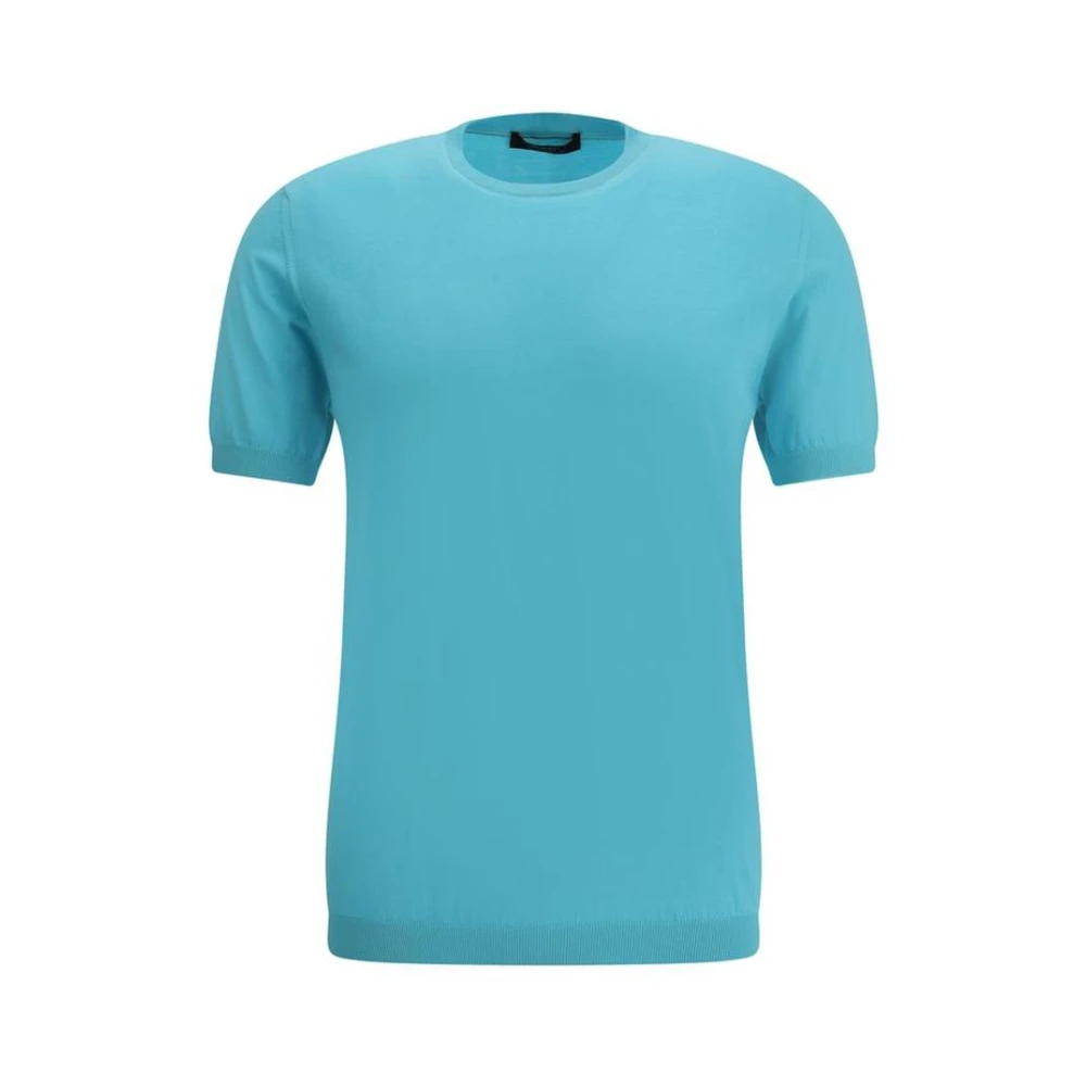 Moorer - Tops > T-Shirts - Blue - Moorer - Modalova