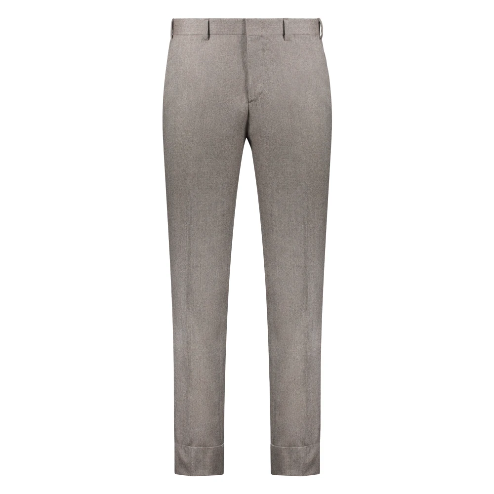 Brioni Getailleerde wollen broek Gray Heren