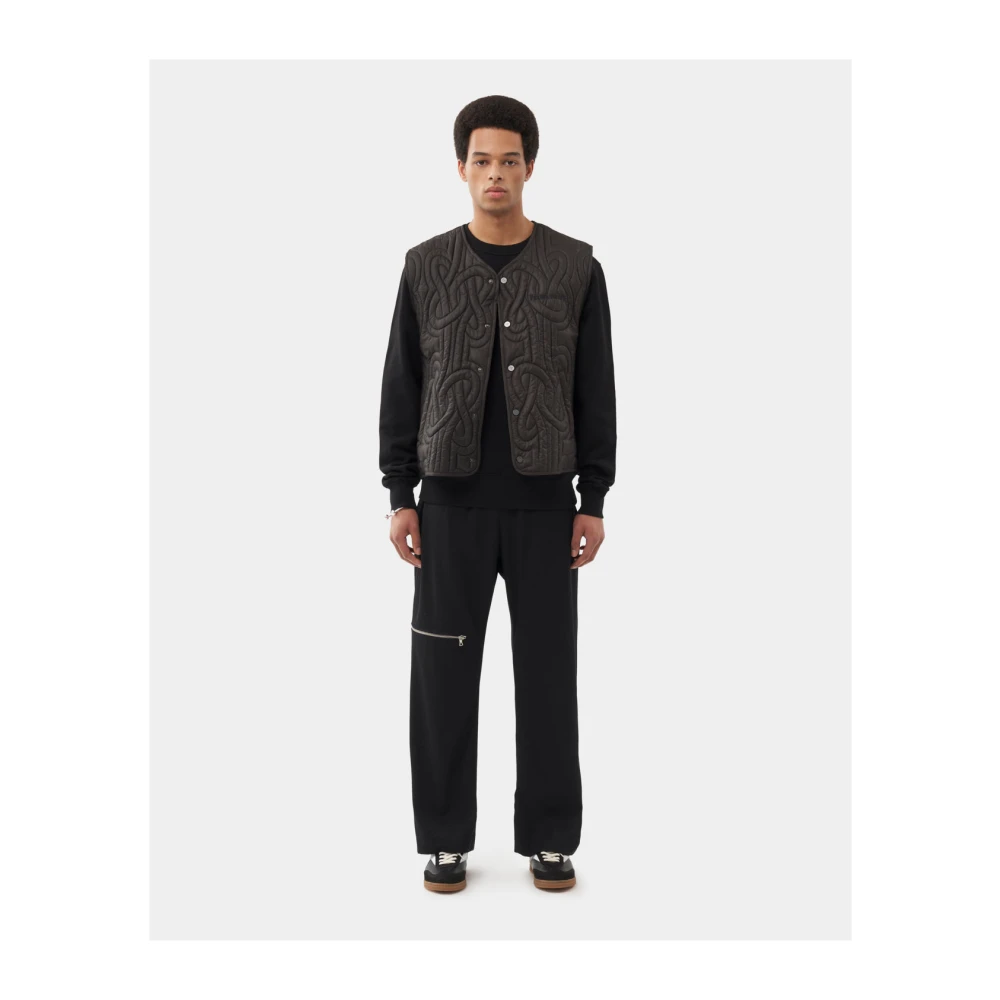 Filling Pieces Quilted Puffer Vest Black Heren