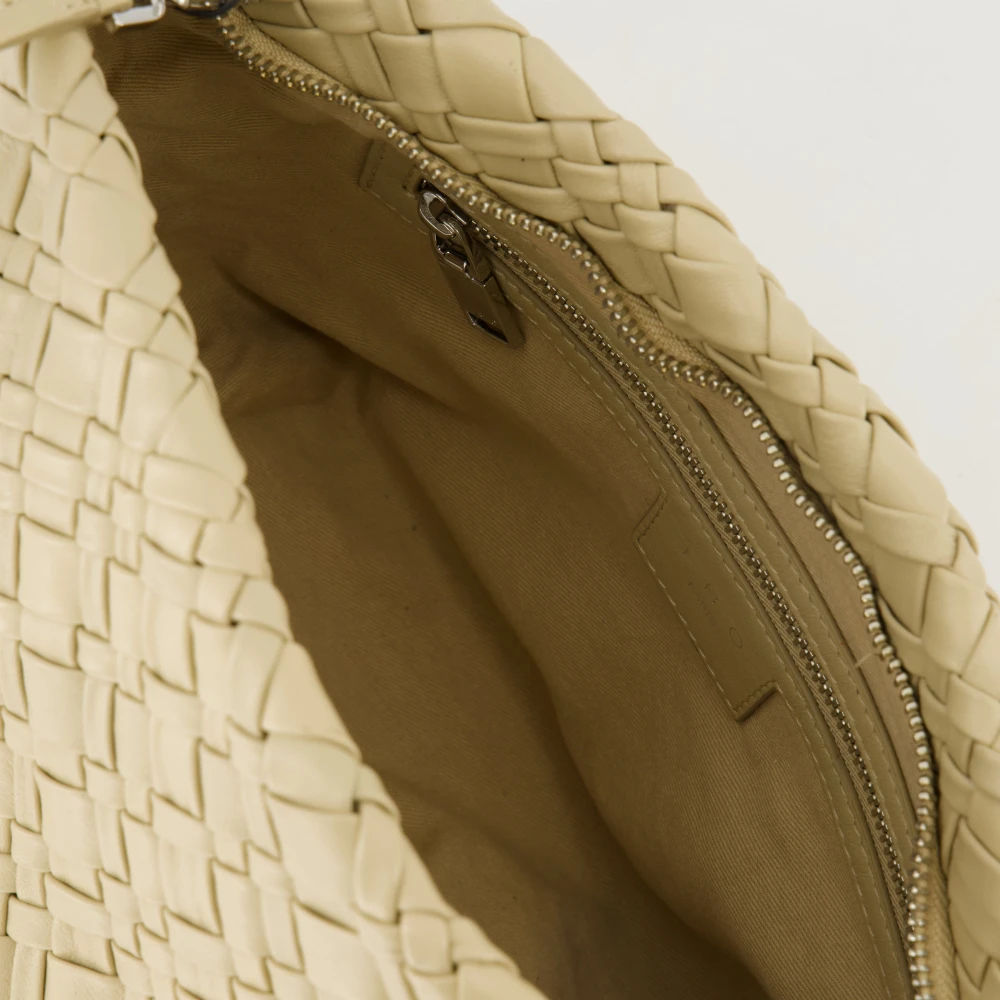 IRO Gevlochten leren clutch Lente-Zomer 2025 Beige Dames