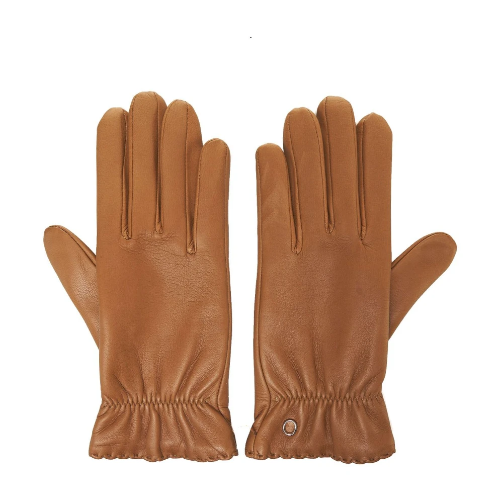 Orciani Bruine Leren Handschoenen Stijlvolle Accessoires Brown Dames