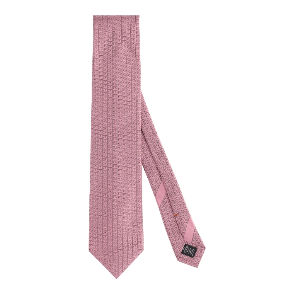 Ermenegildo Zegna Roze Zijden Stropdas Pink Heren