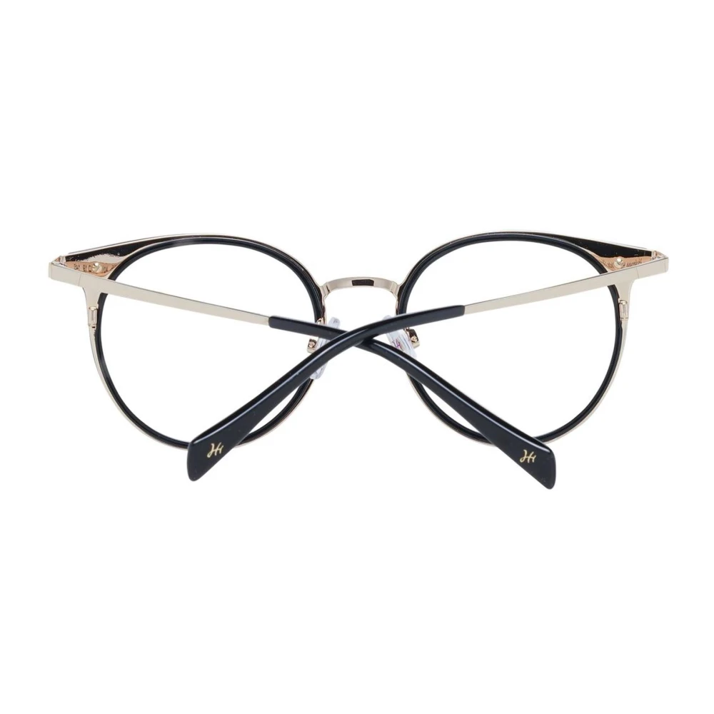 Ana Hickmann Zwarte Metalen Ronde Optische Frames Black Dames