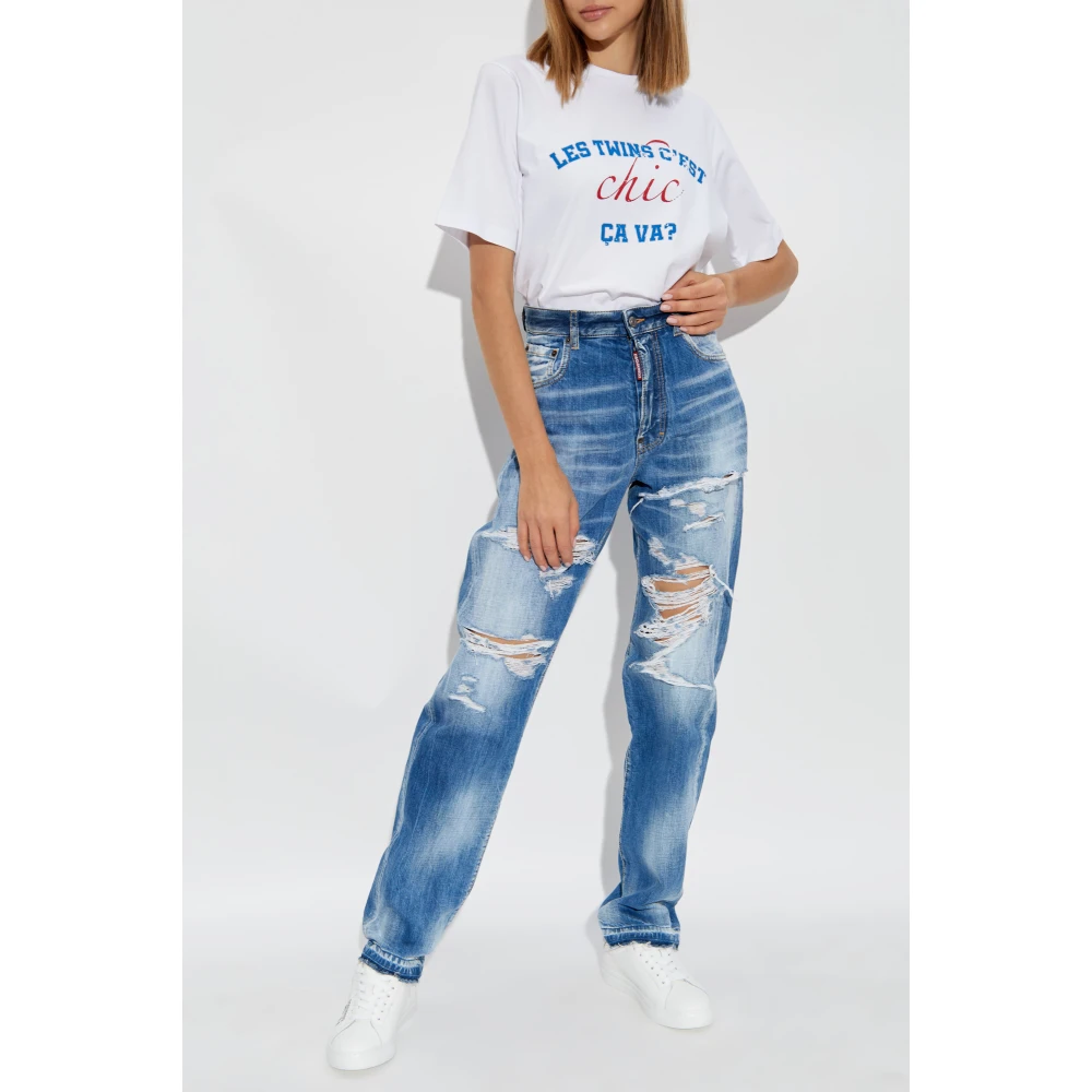 Dsquared2 T-shirt met print White Dames