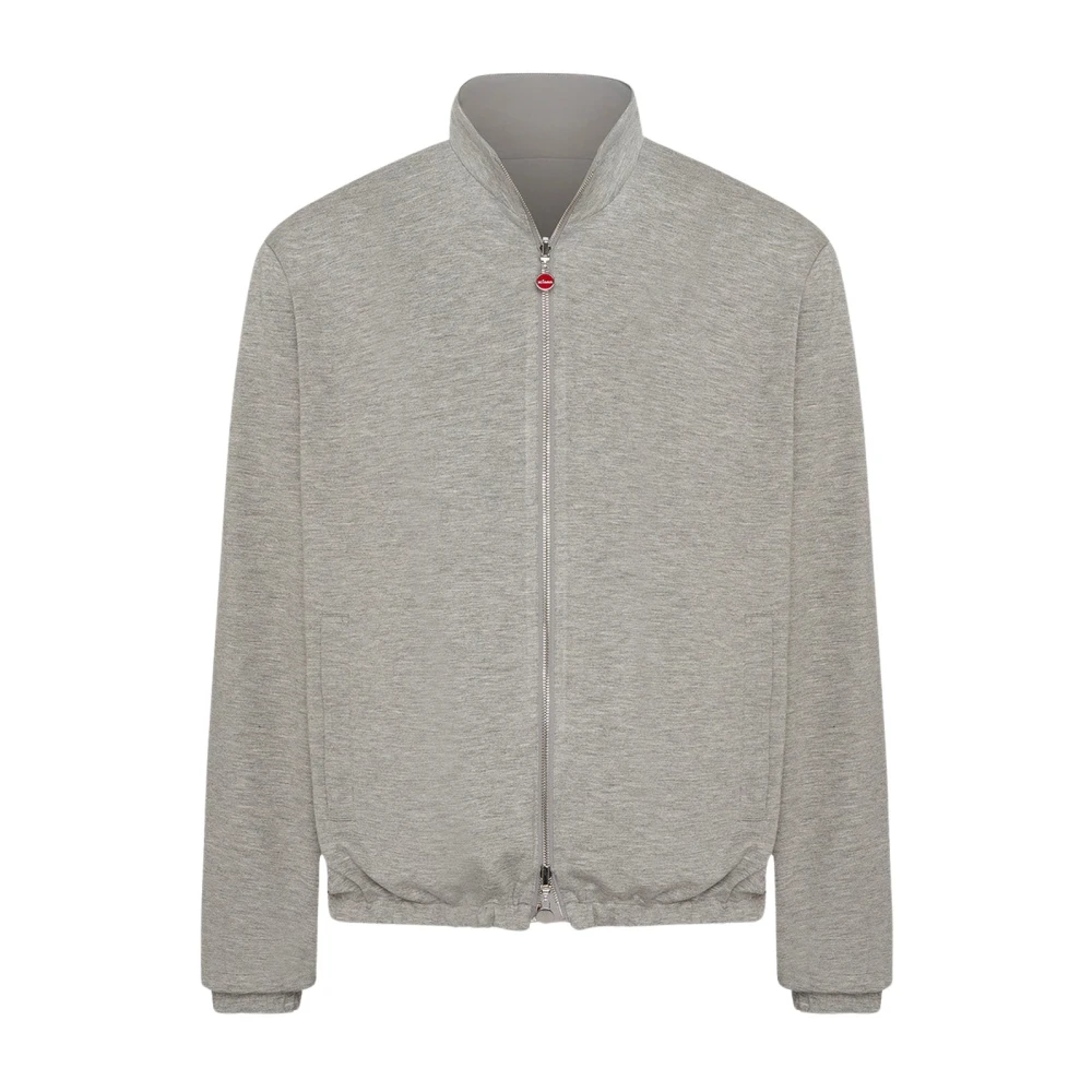 Kiton Omkeerbare Grijze Bomberjack Gray Heren