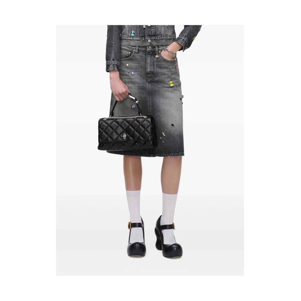 Marc Jacobs Zwarte Omslag Twist-Lock Tas Black Dames