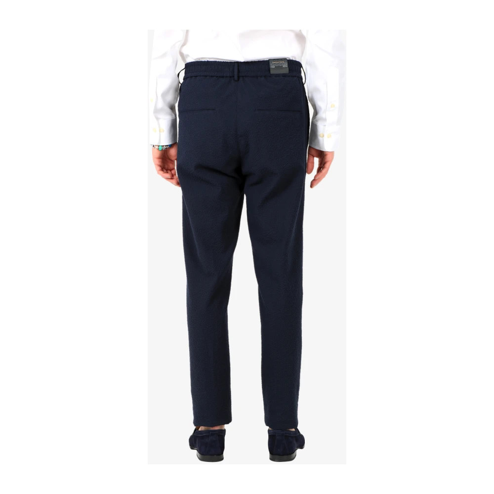 Tagliatore Losse Broek Blue Heren