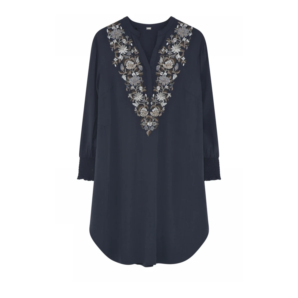 Gustav Geborduurde Midnight Jurk Blue Dames