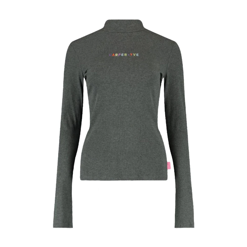 Harper & Yve Lange mouw top Jane-Ls Gray Dames