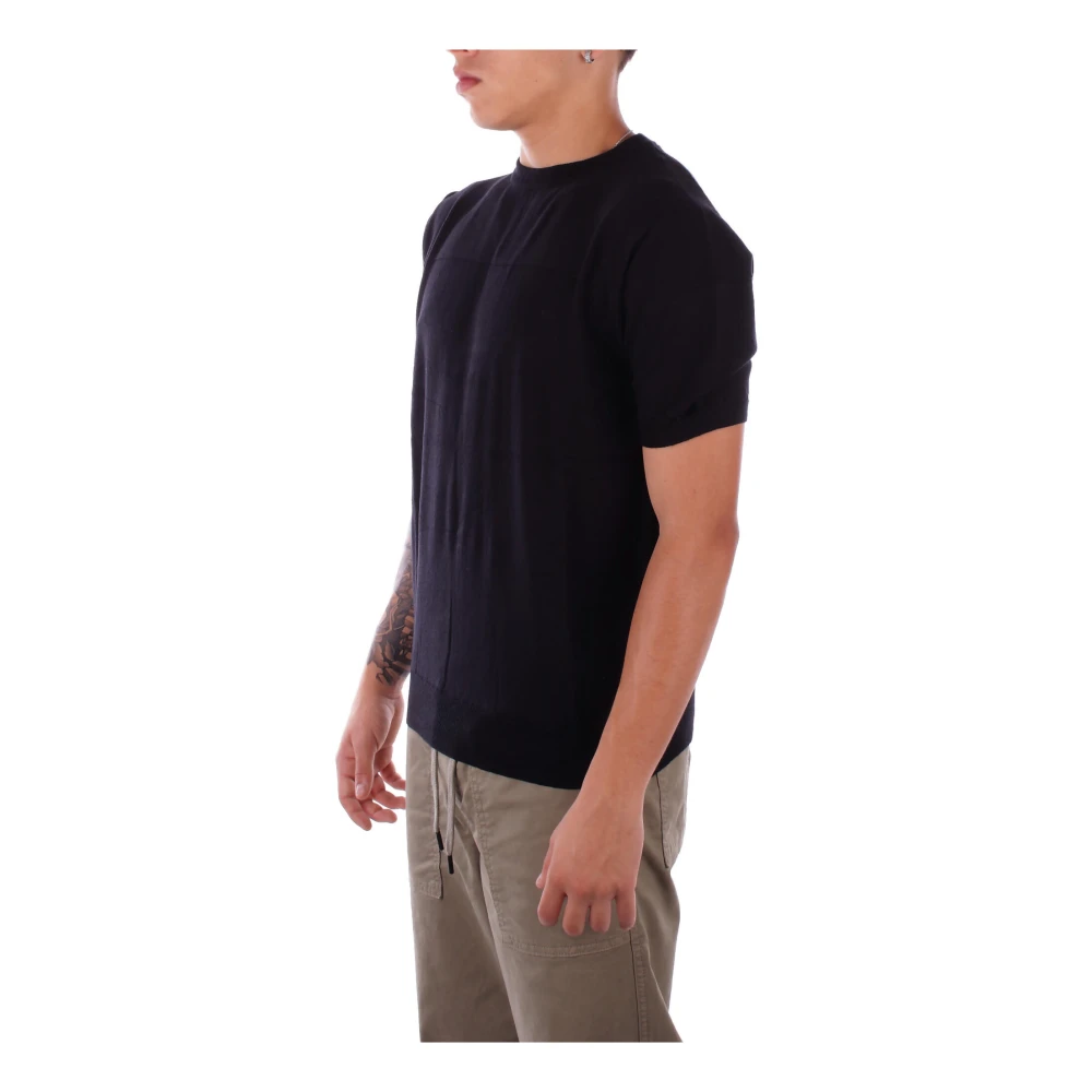 Costume National Zwarte Logo Trui Slim Fit Black Heren