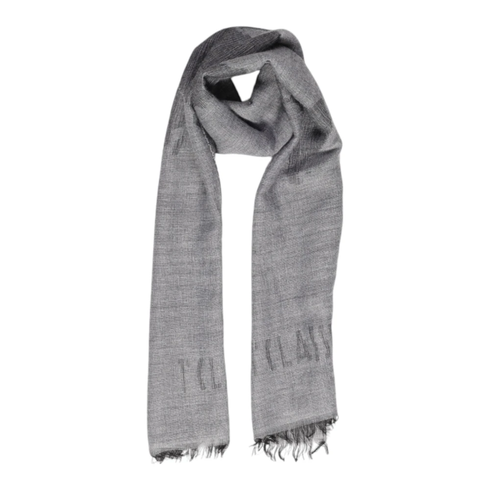Alviero Martini 1a Classe Elegant Grijs Wolmix Sjaal Gray Dames