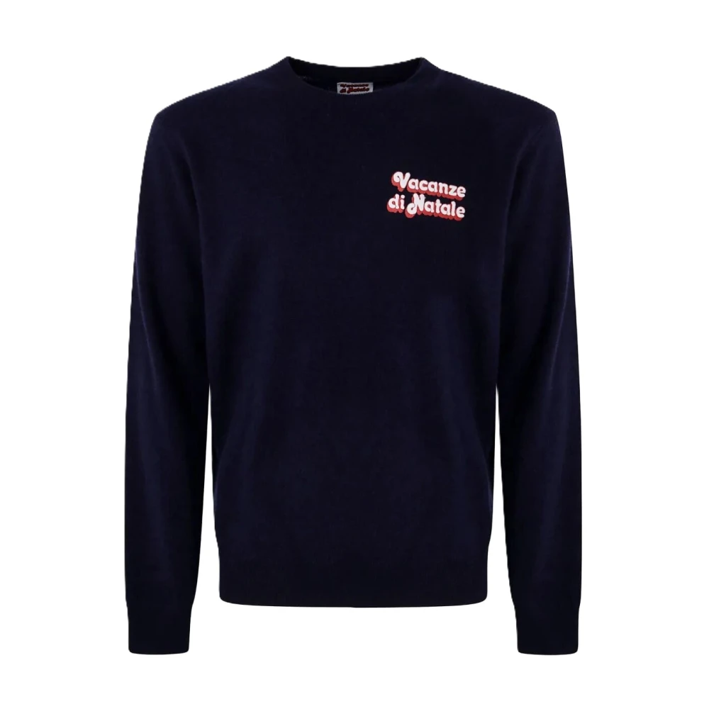 Mc2 Saint Barth Blue Round-Neck Knitwear, Male, 2XL, Heron Light Embry Jumper