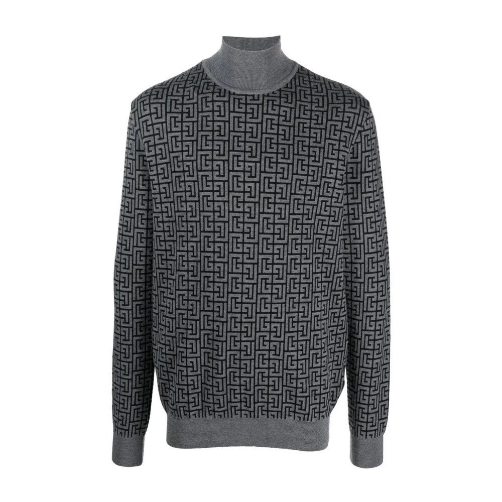 Balmain Stijlvolle Sweater voor Trendy Fashionistas Gray Heren