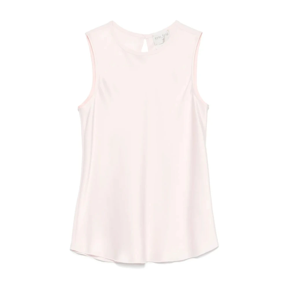 Forte Satijnen Omkeerbare Top Beige Dames