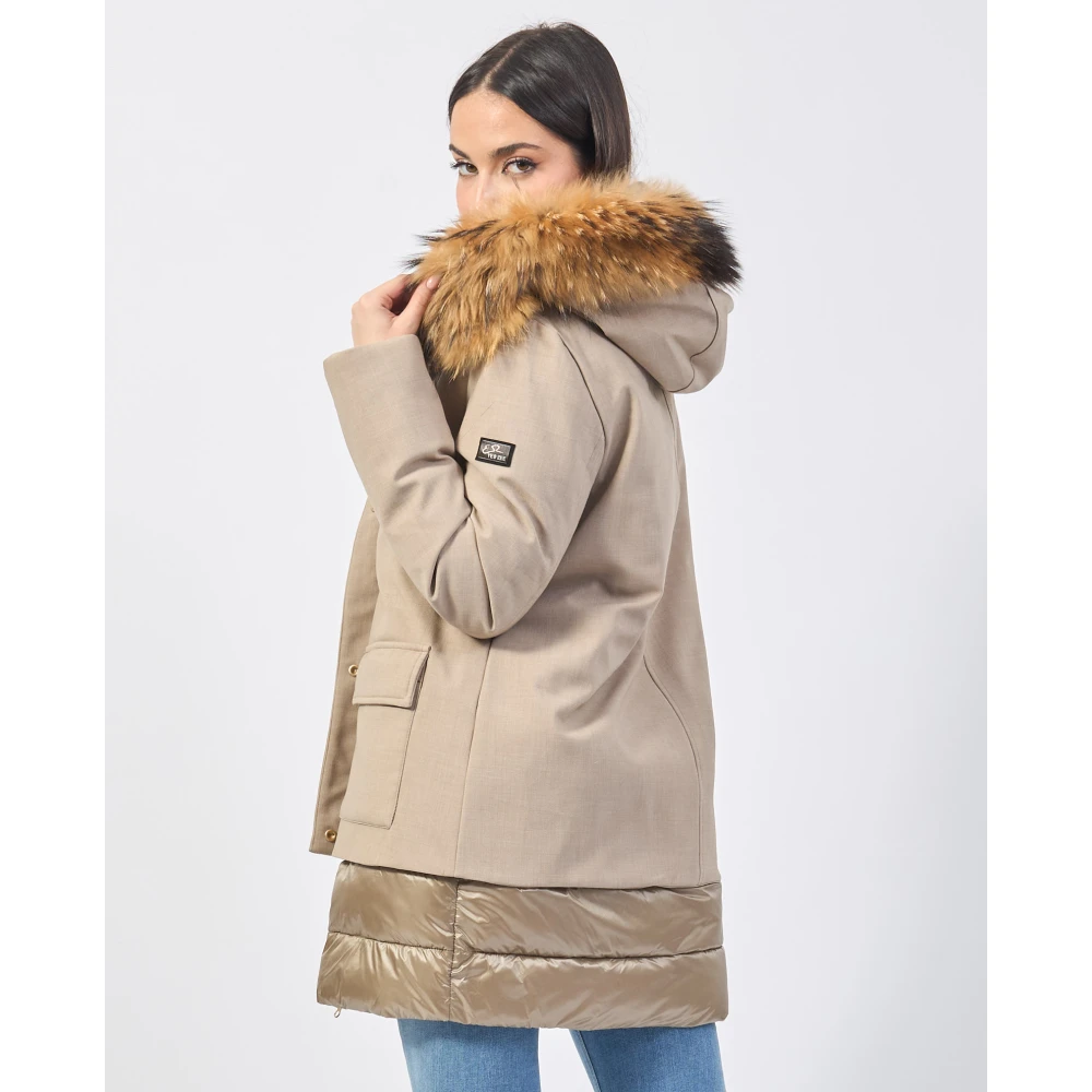 YES ZEE Beige Winterjas Beige Dames