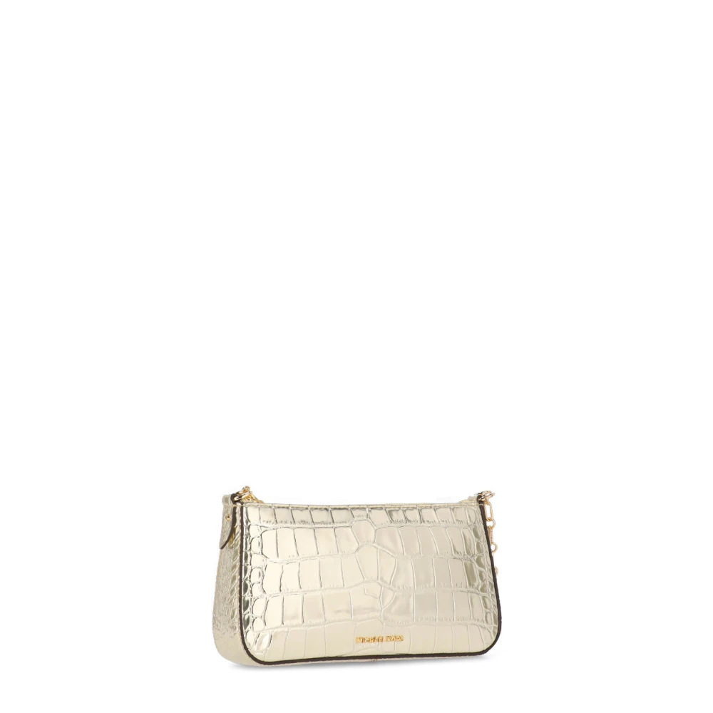 Michael Kors Gouden leren schoudertas met logo Yellow Dames