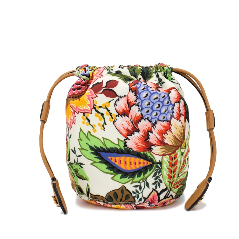 ETRO Satijnen tas met print en leer Multicolor Dames