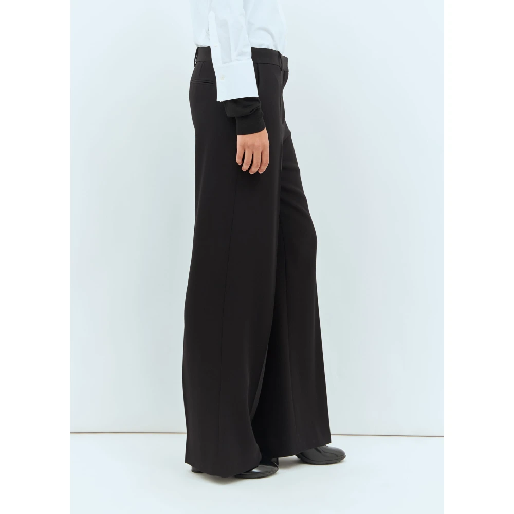 The Row Wollen op maat gemaakte broek met persplooien Black Dames