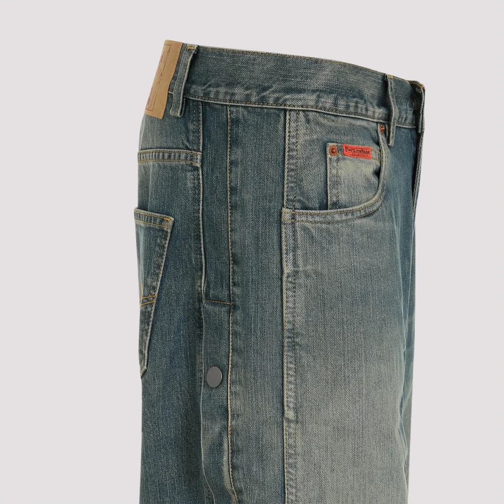 Martine Rose Blauwe Sport Jeans Blue Heren