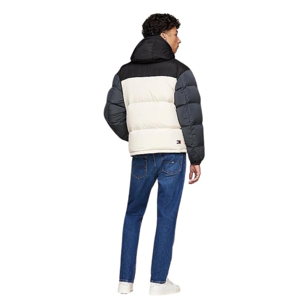 Tommy Hilfiger Kleur blok pufferjas met afneembare capuchon Multicolor Heren