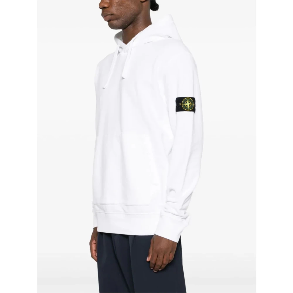Stone Island Stijlvolle witte sweatshirt voor mannen White Heren