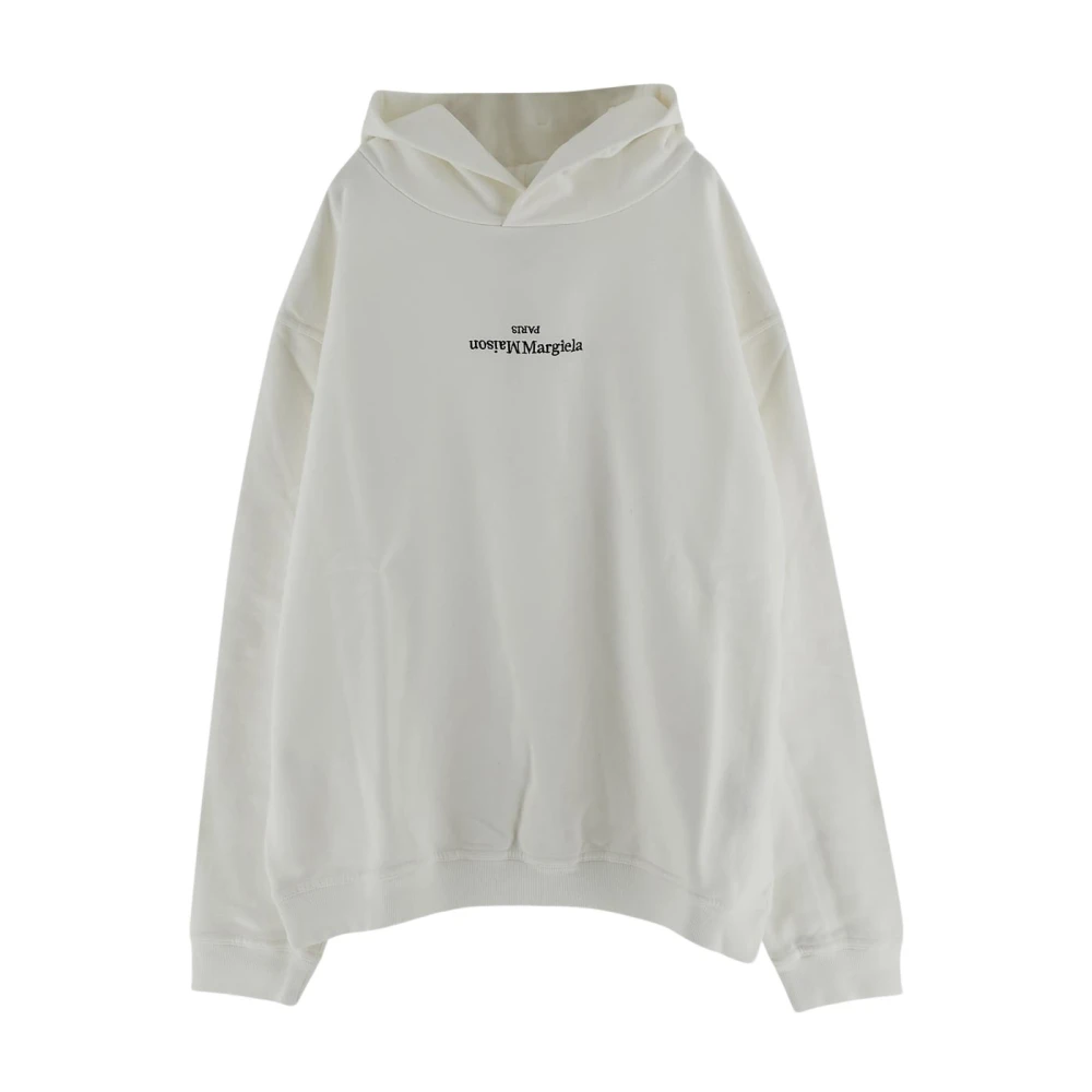 Maison Margiela Logo Hoodie White Heren