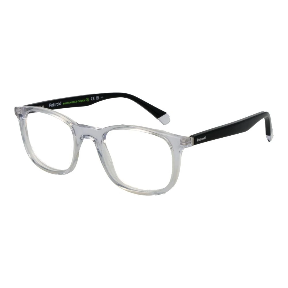 Polaroid Unisex Gray Glasses, One Size, Transparent Rectangle Optical Frames