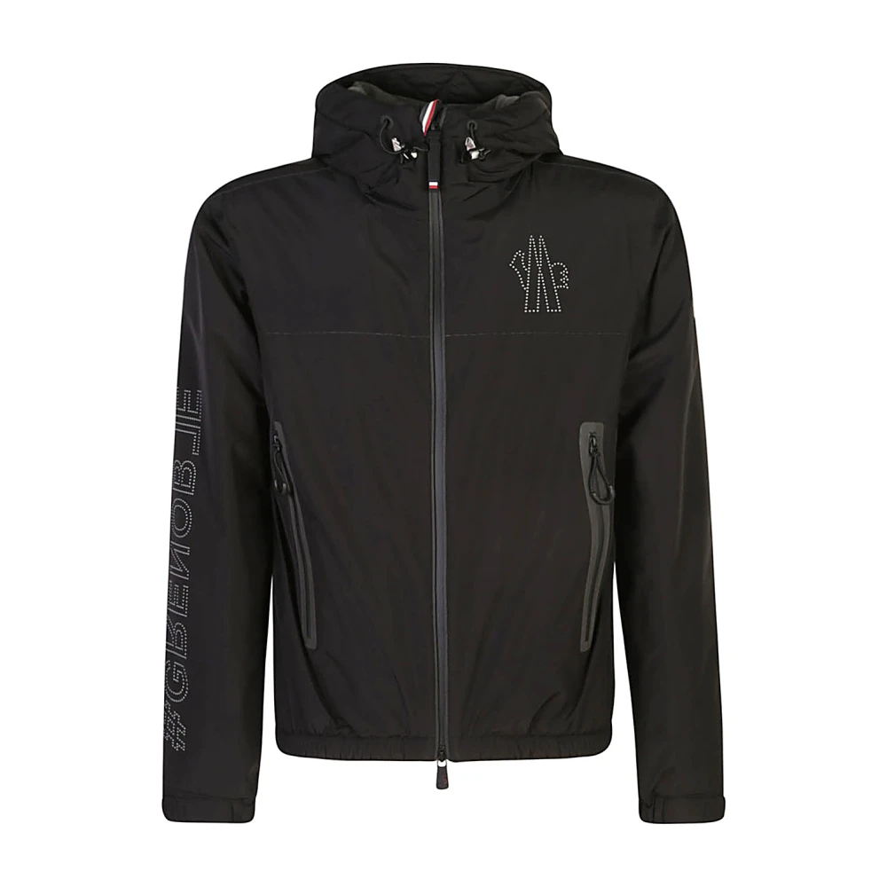 Moncler Outdoor Zwarte Jas Waterdicht Met Capuchon Black Heren