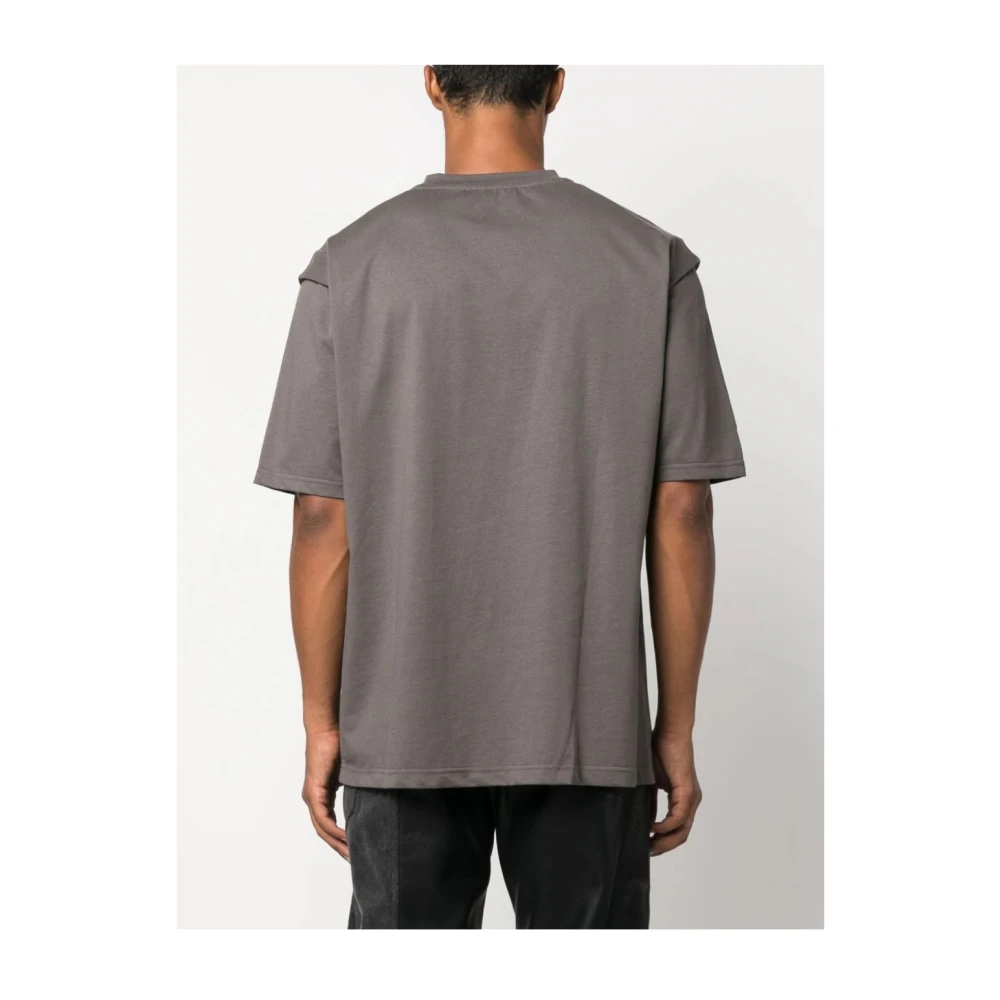 Heliot Emil Outline Logo T-Shirt Gray Heren