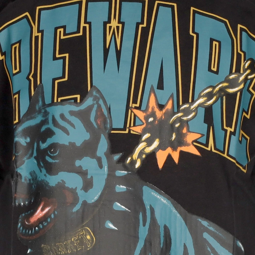 Market Zwarte Heren Tee met Hondenprint Black Heren
