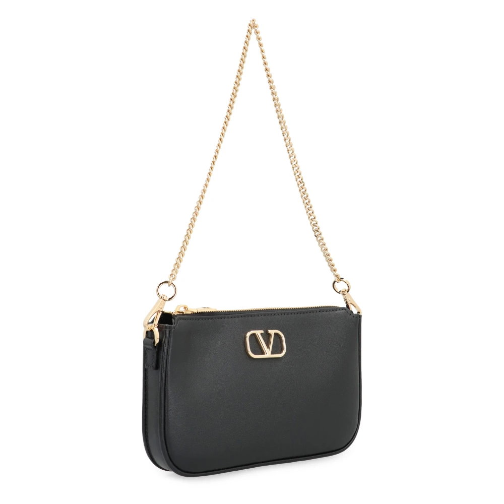 Valentino Handtekening Leren Crossbody Tas Black Dames