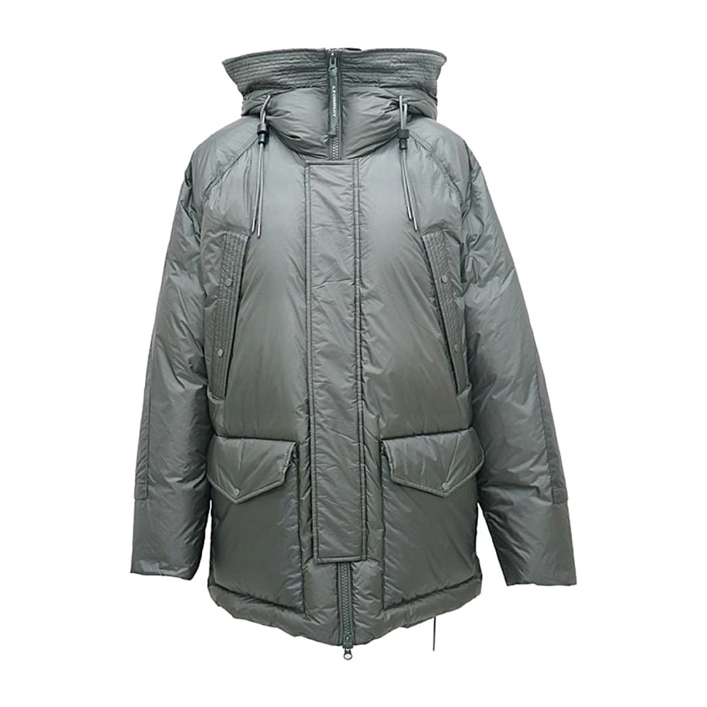 C.p. Company Men's Gray Winter Jackets, S, Giubbotto Lungo Goggle