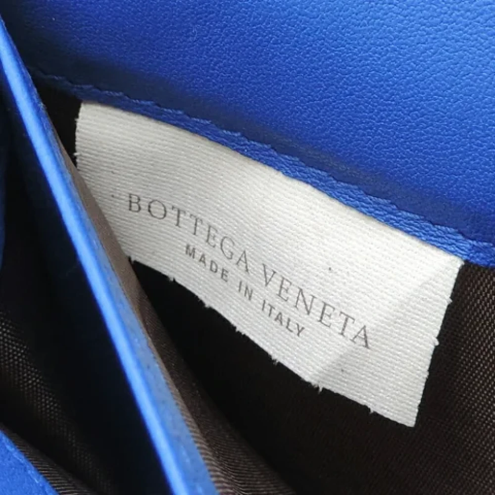 Bottega Veneta Vintage Pre-owned Leather wallets Blue Dames