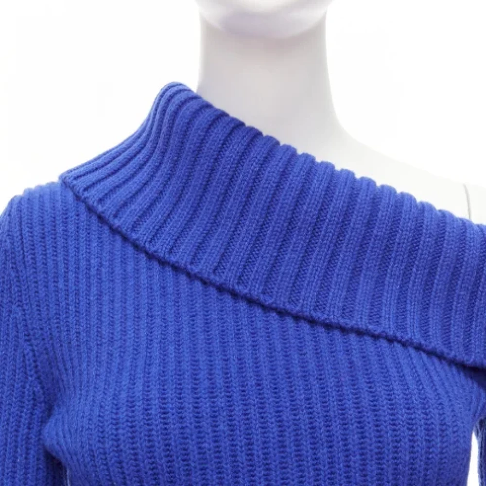Alexander McQueen Pre-owned Wool tops Blue Dames