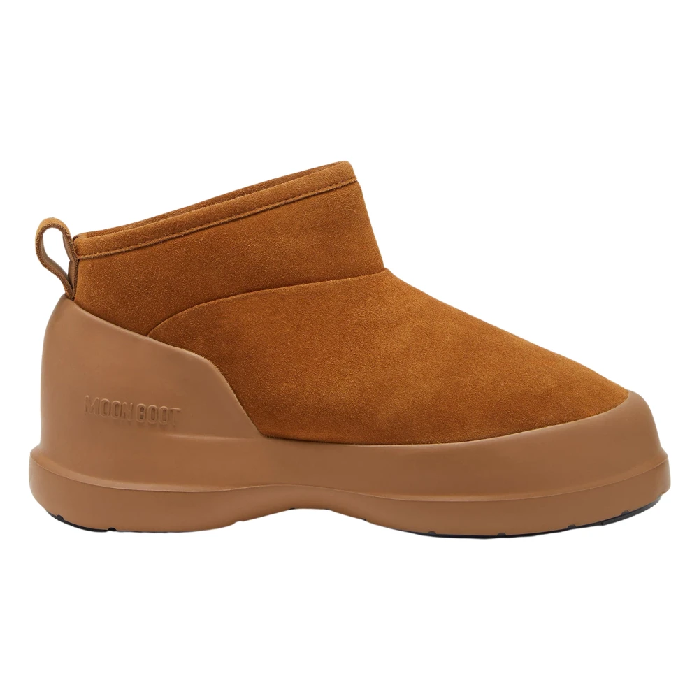 Moon Boot Boys Brown Kids Boots, 37 Eu, Luna Suede Low Boots