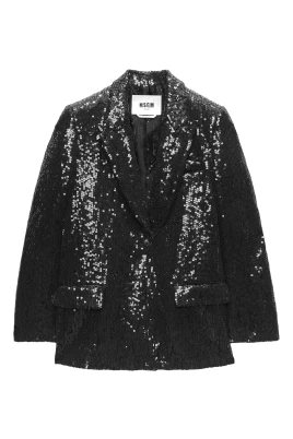 Paljettjacka i tyg