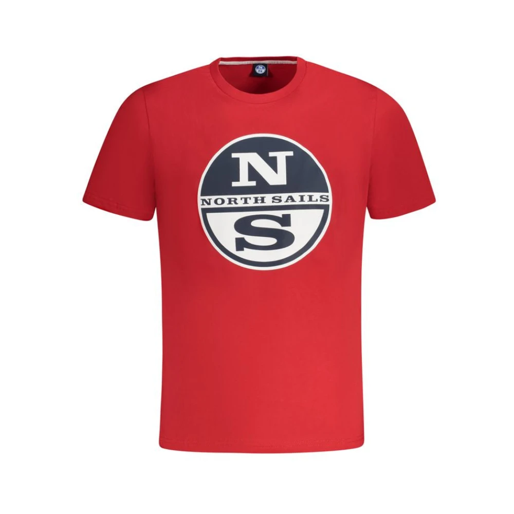 North Sails Rode Katoenen Crew Neck T-Shirt Red Heren
