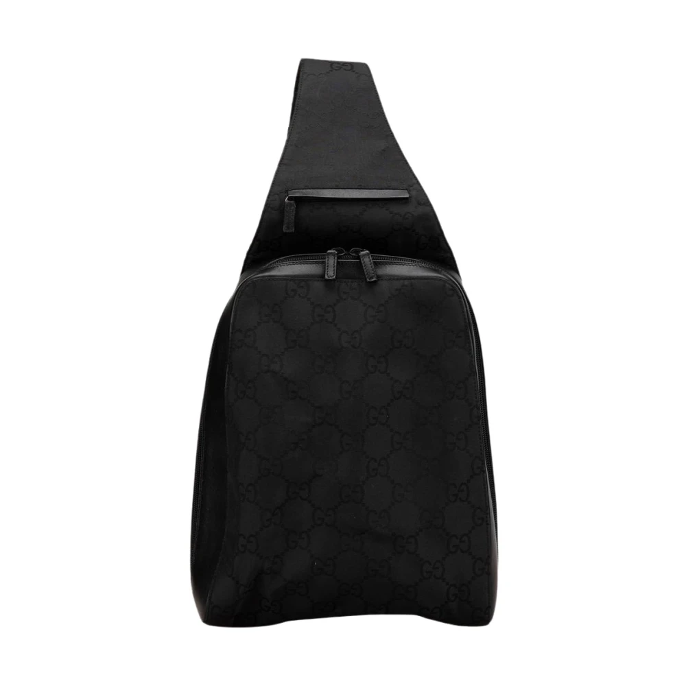Gucci Vintage Women's Black Pre-Owned Gg Supreme Sling Bag Monogram