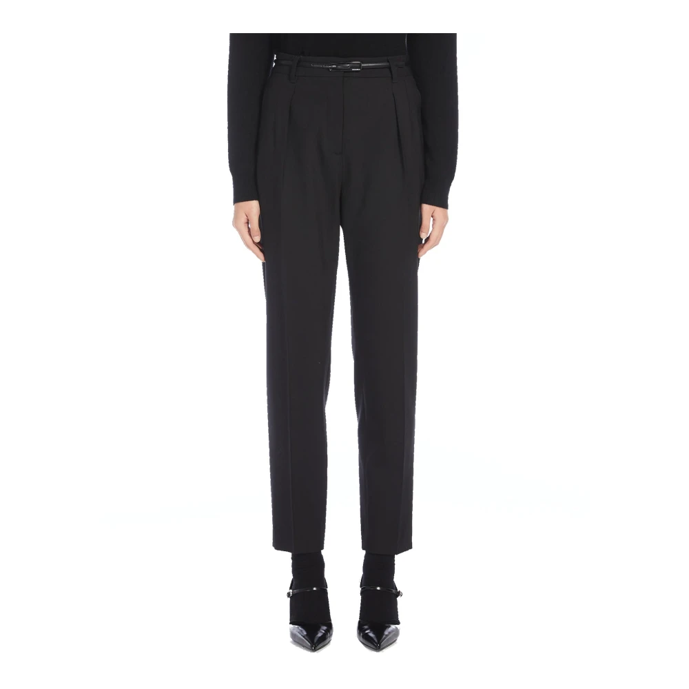 Max Mara Studio Zwarte klassieke op maat gemaakte broek Black Dames