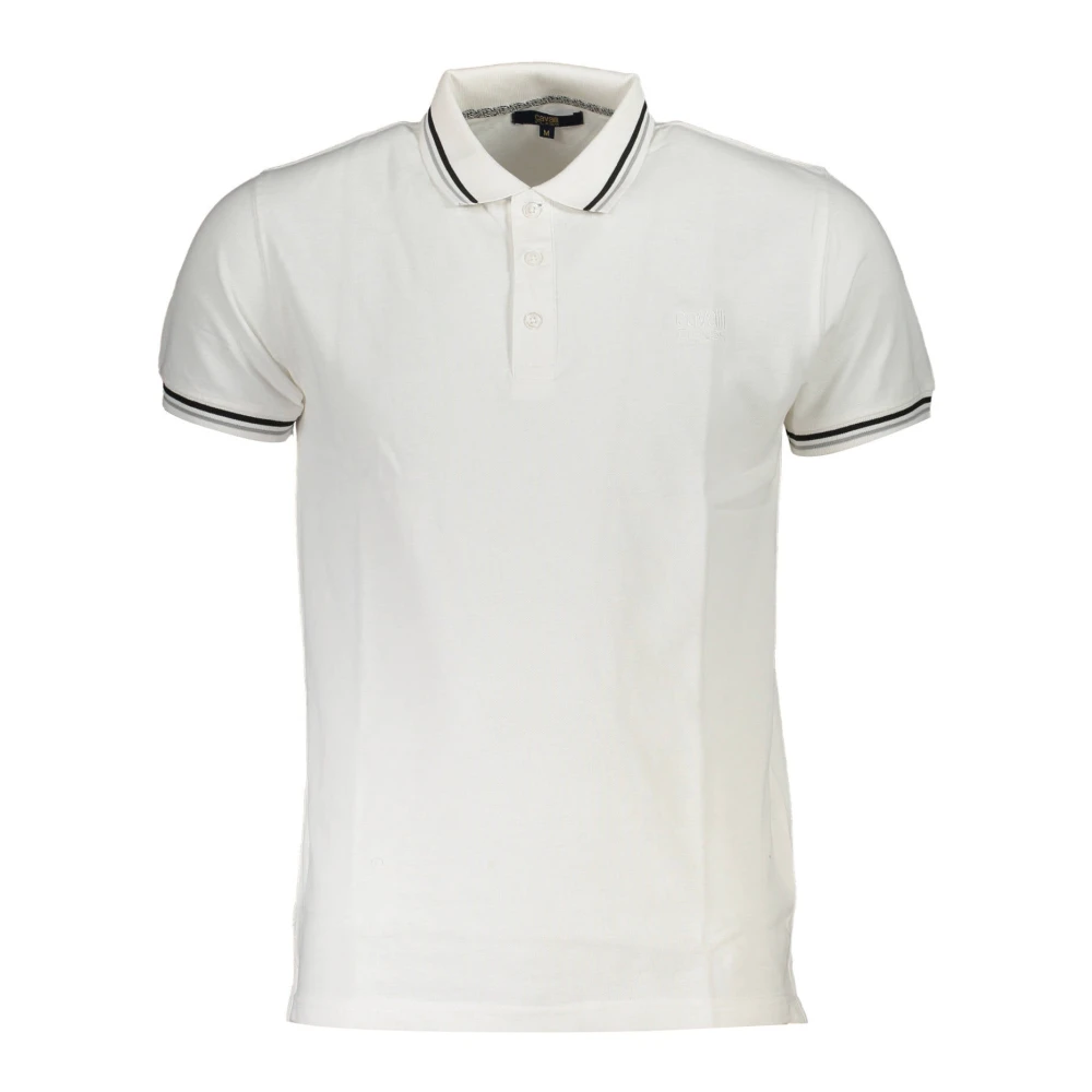 Cavalli Class Wit Poloshirt met korte mouwen White Heren