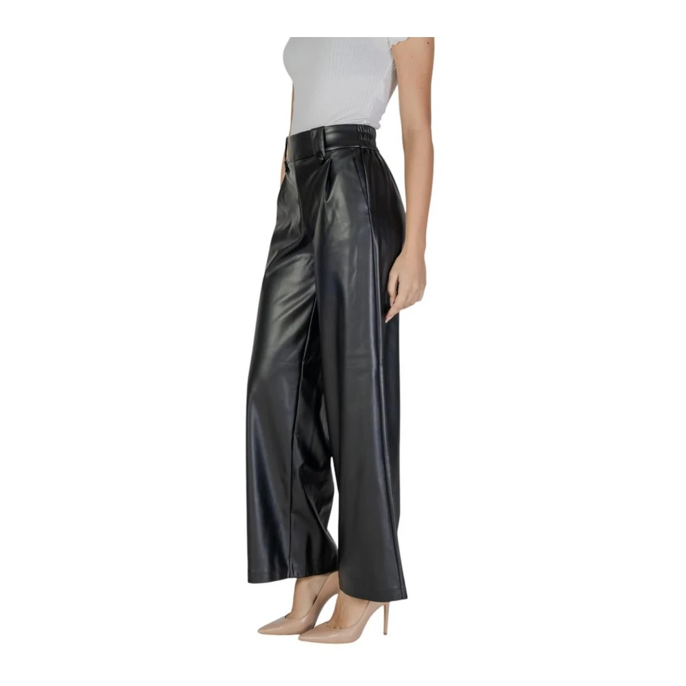 Only Zwarte polyester damesbroek Herfst Winter collectie Black Dames